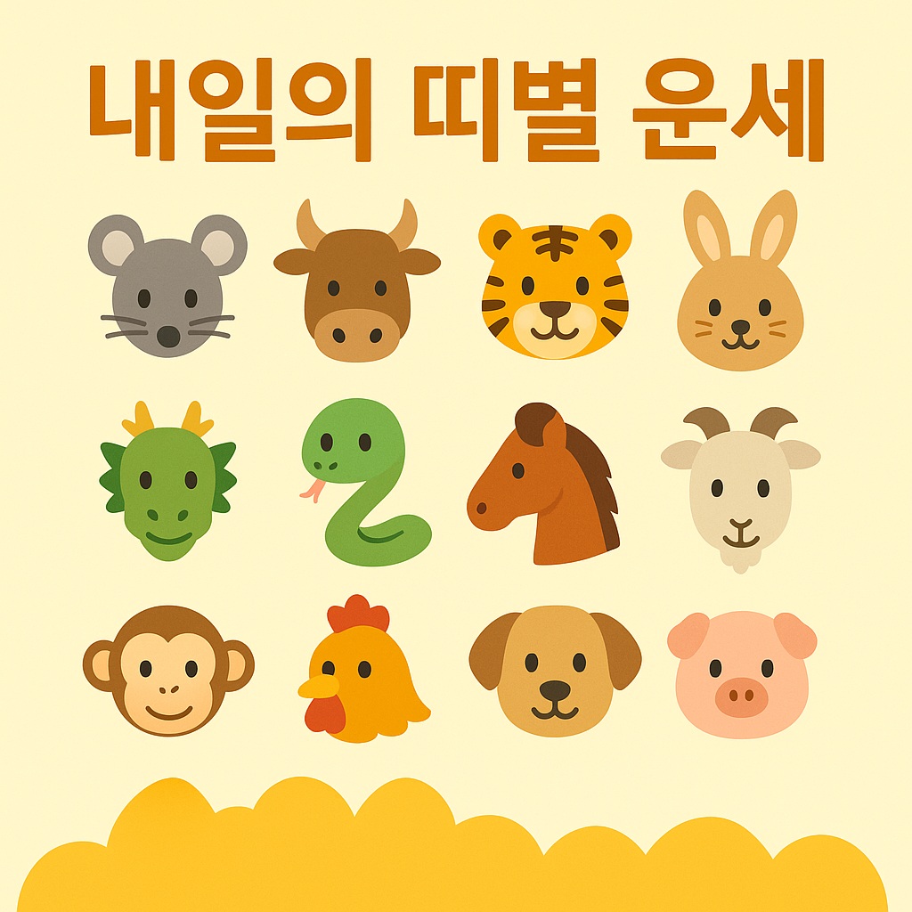 내일의 띠별 운세