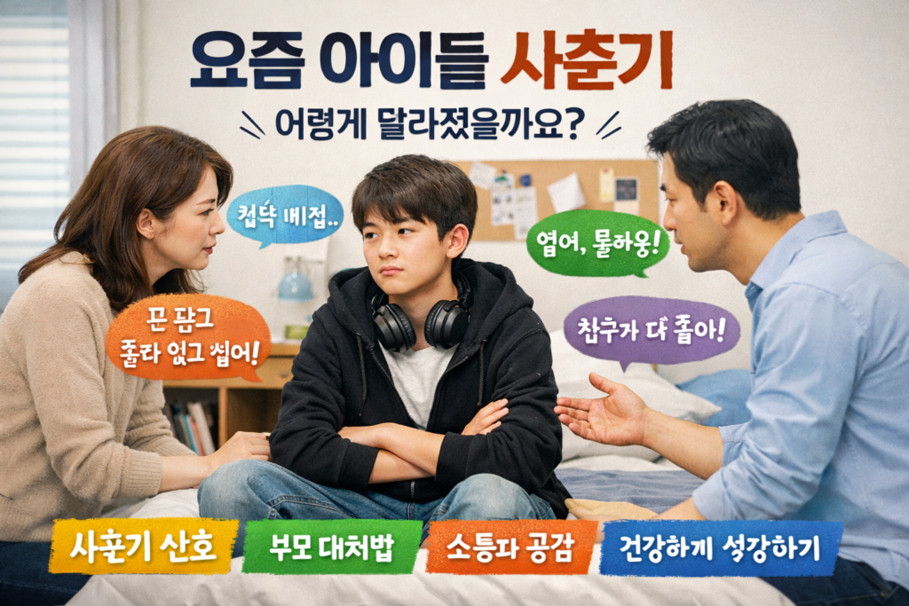 요즘 아이들의 사춘기와 대처법